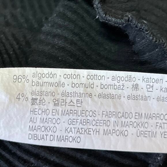 Zara Trafaluc Womens Black Short Sleeve Ribbed Knit Pullover Crop Tee Top Size S - Picture 4 of 4